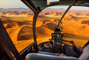 Viaje de Lujo a Namibia - Sobrevuelo dunas del Namib